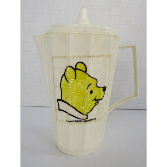 Winnie The Pooh Vtg 60s 28 Pc Playtime Plastic Tea Set Walt Disney Productions - Picture 3 of 11